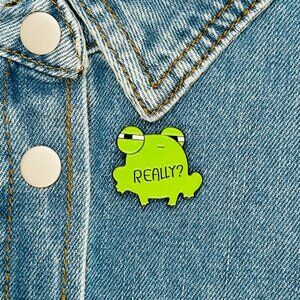 🤩Word Frog Enamel Pin Cute Cartoon Accessory For Backpacks & Jackets Brooch🤩
